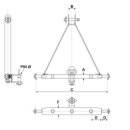 Anhängekupplung für Dreipunkt (Kat. 2) Anzahl Löcher: 9, 932mm.