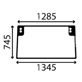 HECKSCHEIBE abführende - gewölbt - getönt - MLA 628T
