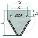 Mähmesserklinge oben gezahnt, Stärke 2,7 mm, VE 25