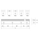 Schlagleistenpaar links/rechts L 1042 mm - 2 Stück